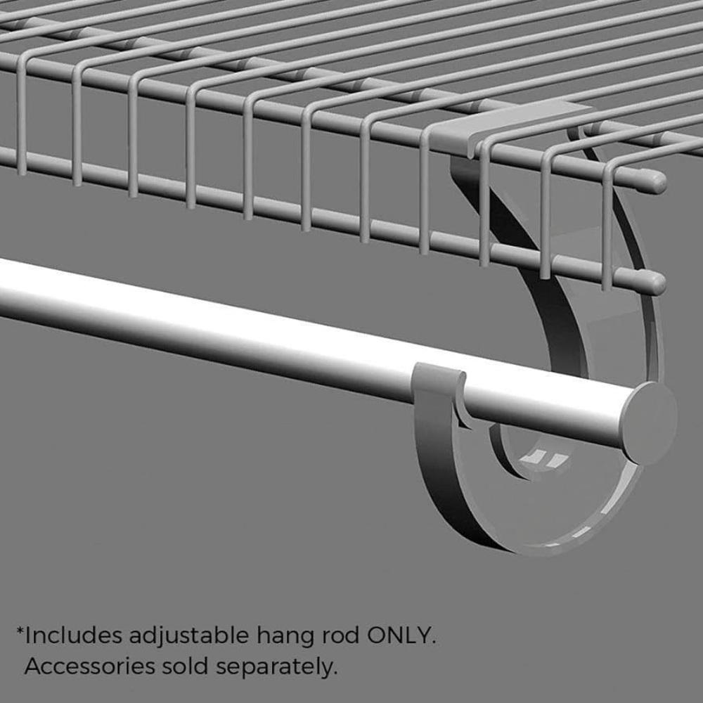 Closet adjustable hang rod